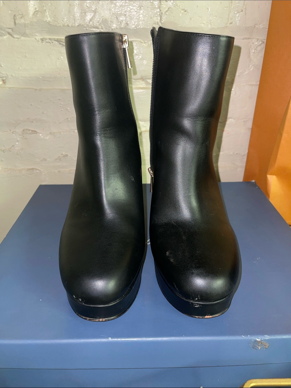Jessica Simpson Black Platform Ankle Boots